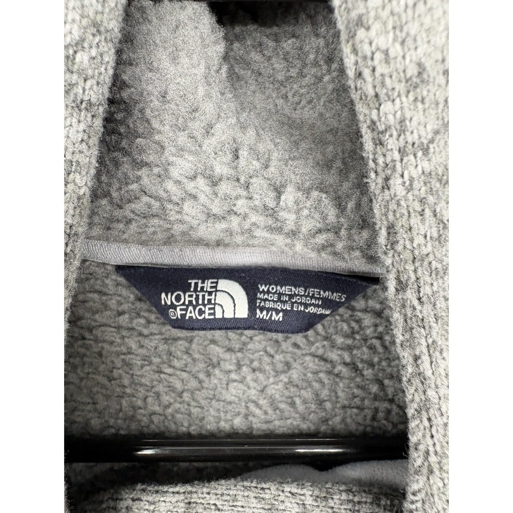 North Face Crescent Hooded Pullover Grey Fleece Toggle Hoodie Womens M NF0A33RB - Picture 3 of 16